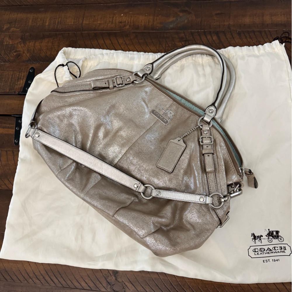 Coach Metallic Gold Glitter Handbag